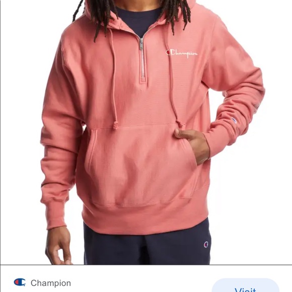 NWT men’s champion Reverse Weave 1/4 Zip Hoodie - Picture 6 of 6